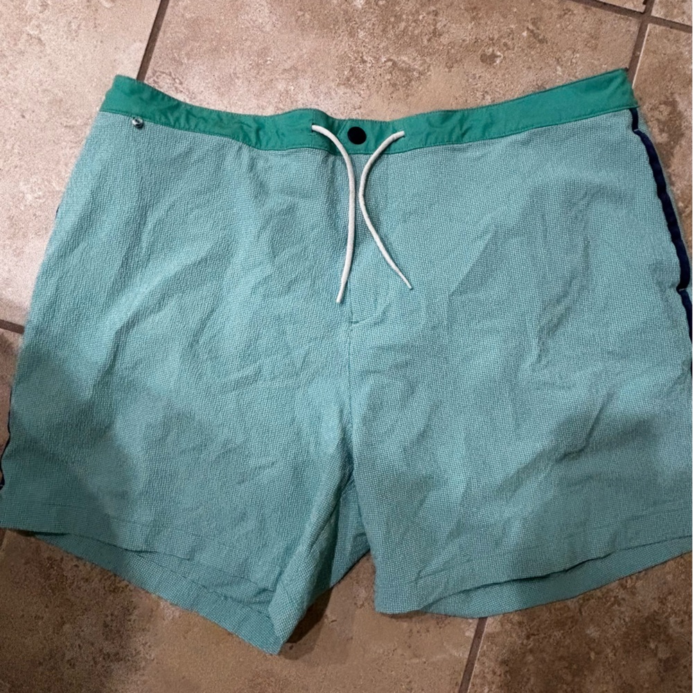 Vineyard Vines Light Aqua Swim Shorts with Teal Waistband XXL
